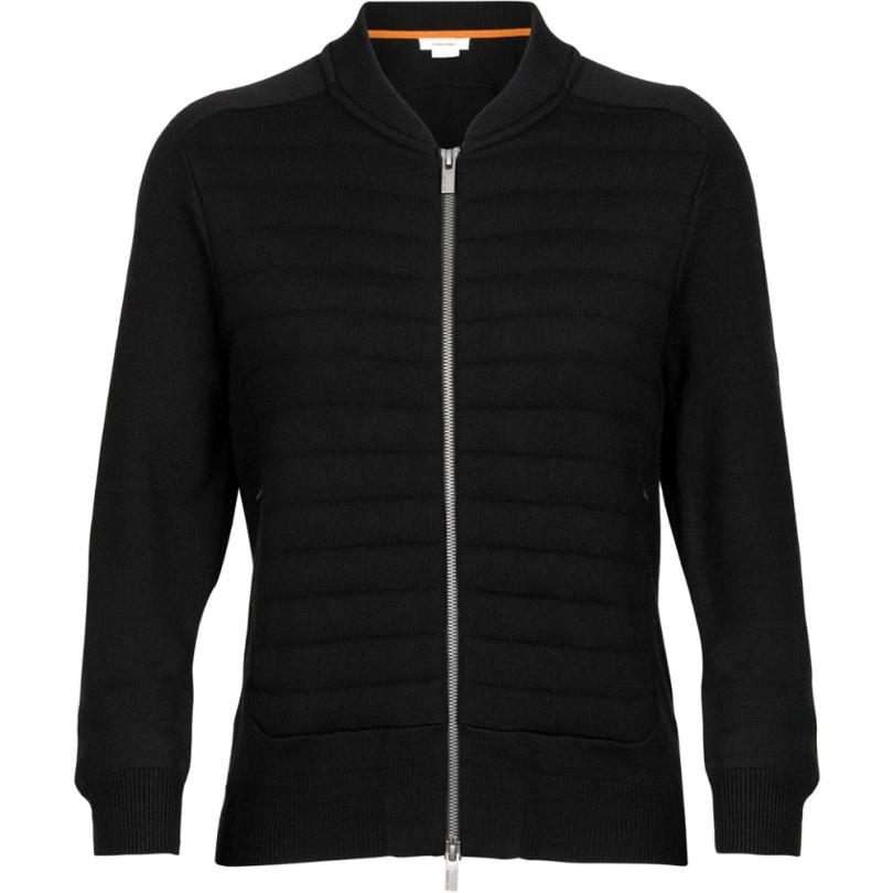 Rei Coop Icebreaker Zoneknit Isolierte Strickbomberjacke Damen Schwarz