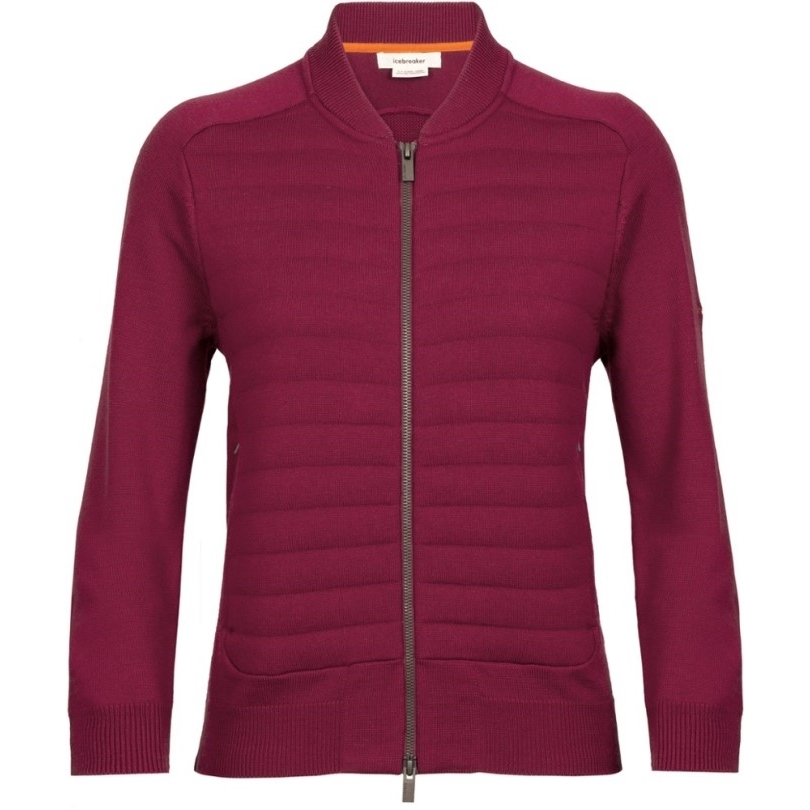 Cherry Rei Co-op Icebreaker Zoneknit Isolierte Bomberjacke Aus Strick Für Damen