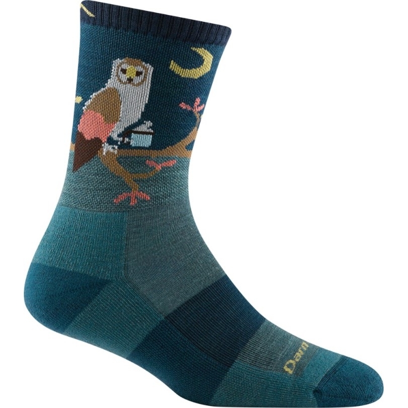 Rei Coop Darn Tough Critter Club Leichte Micro Crew Socken Damen Blaugrün