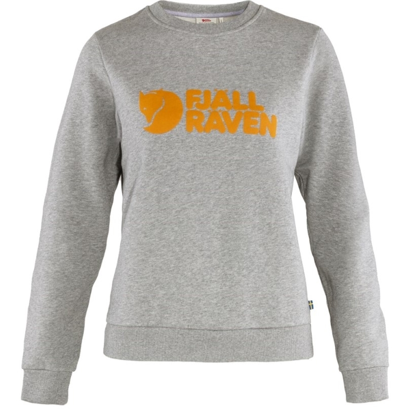 Fjällräven Logo Pullover Damen Rei Coop Grau