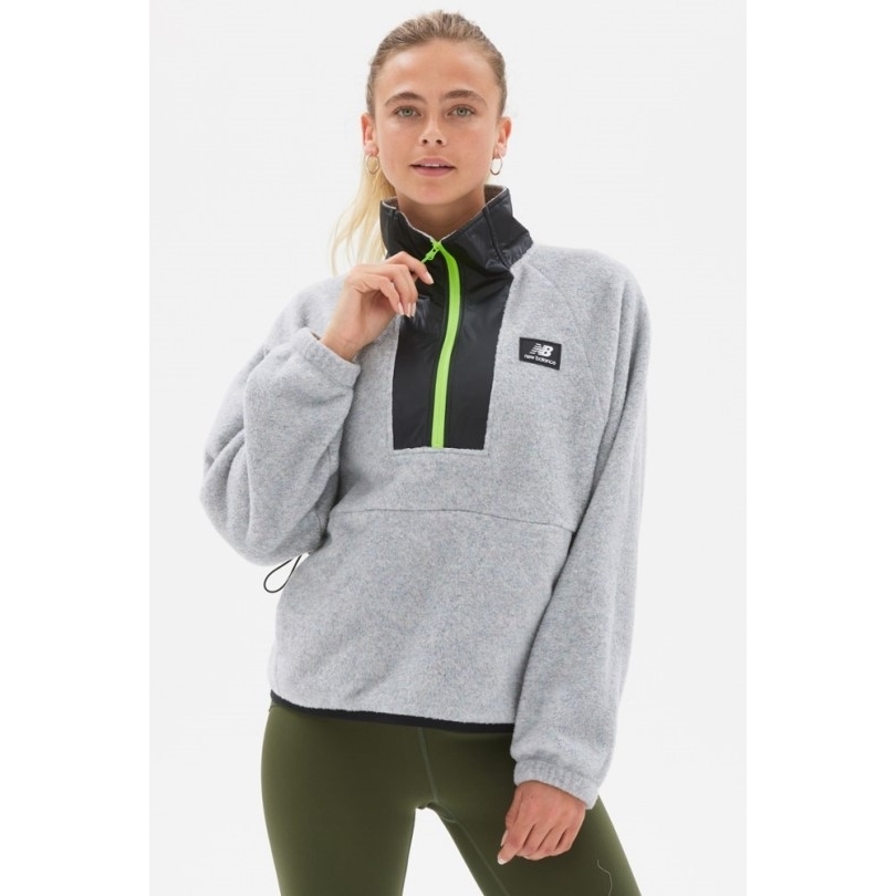Grau Rei Co-op New Balance All Terrain Spinnex Fleece Pullover Damen