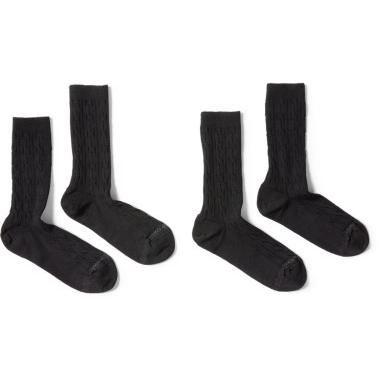 Rei Coop Smartwool Everyday Cable Crew Socken Damen 2 Paar Schwarz