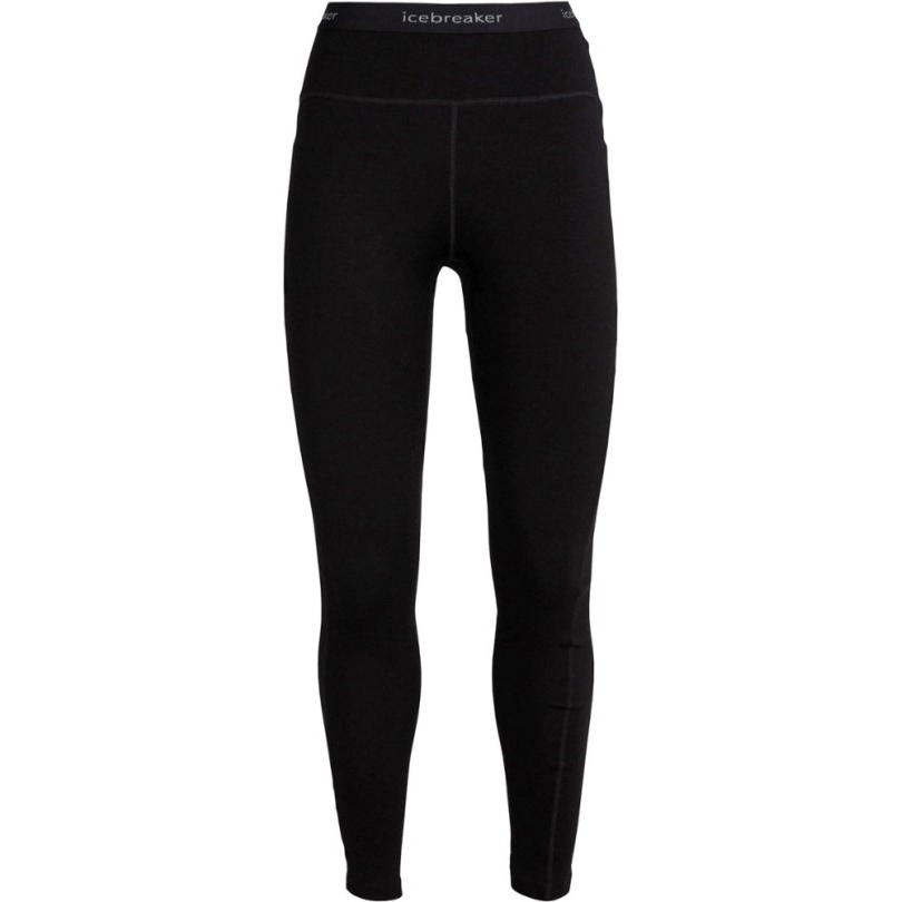 Schwarz Rei Coop Icebreaker Merino Fine Unterwäsche Leggings Damen