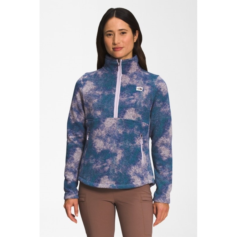 The North Face Halbmondförmiger Pullover Mit Viertelreißverschluss Damen Lavendelnebel Gletscher Rei Coop