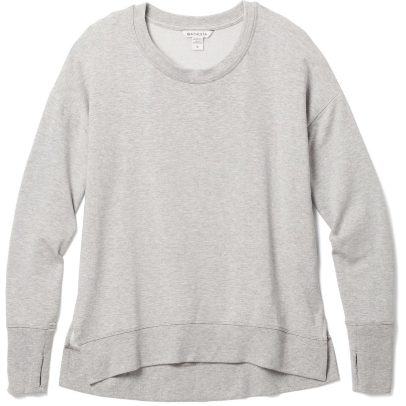 Athleta Untersetzer Luxe Sweatshirt Damen Große Größen Grau Rei Coop