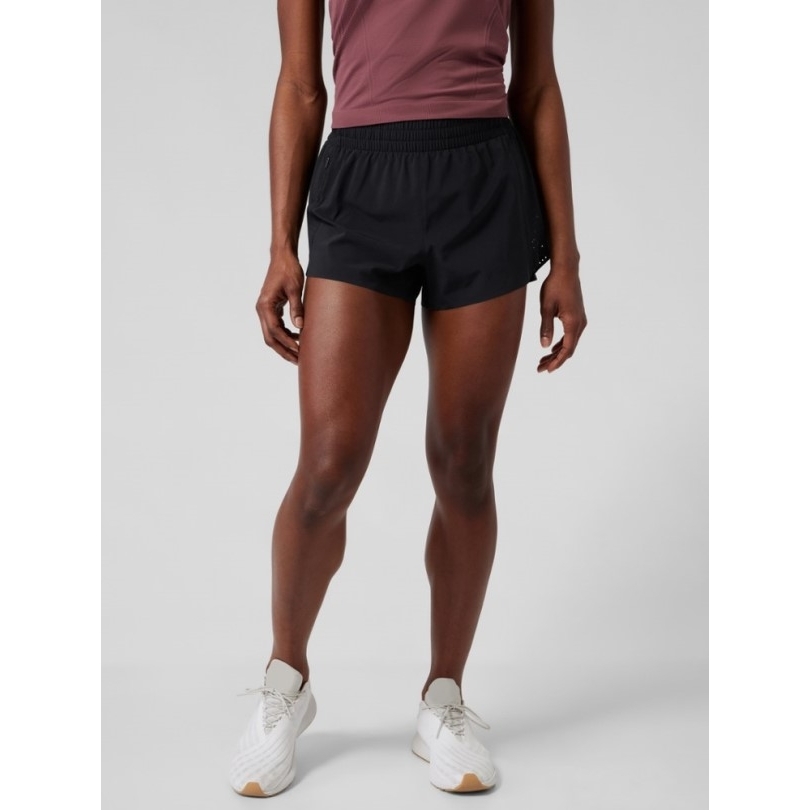 Rei Coop Schwarz Athleta Hustle 3 Shorts Damen