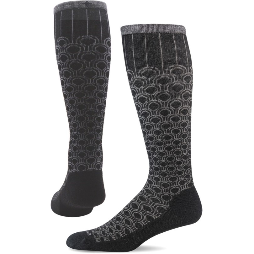 Sockwell Deco Dot Kompressionssocken Damen Rei Coop Schwarz