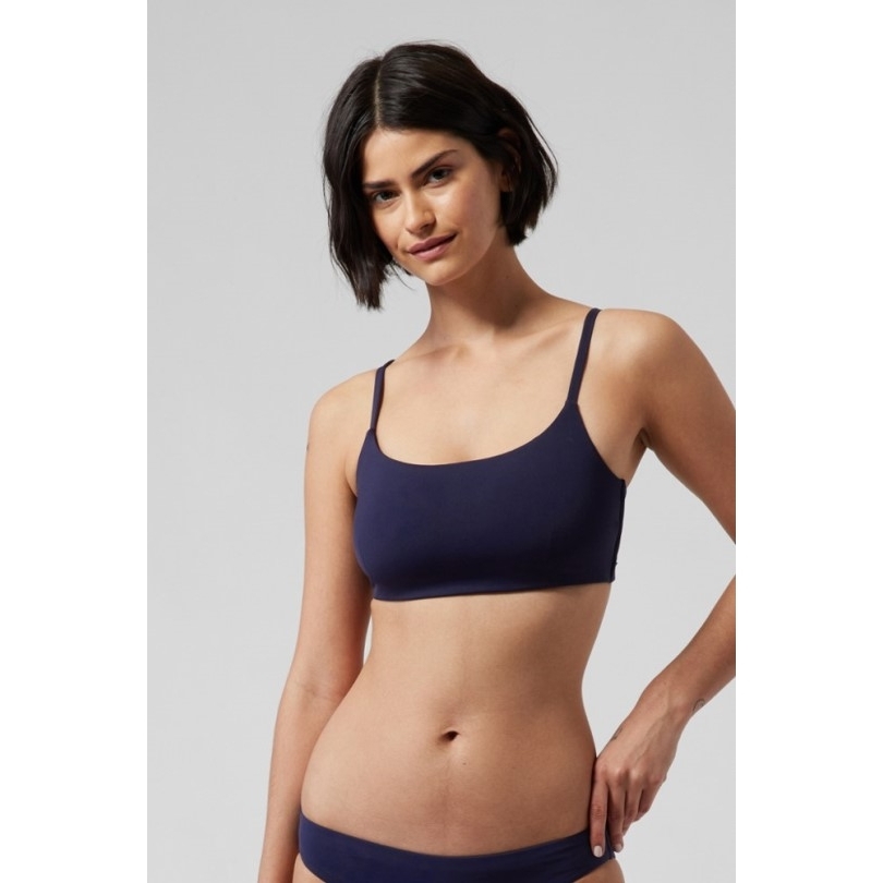 Athleta Scoop Bikini Badeanzugoberteil D-dd Cup Damen Blau Rei Coop