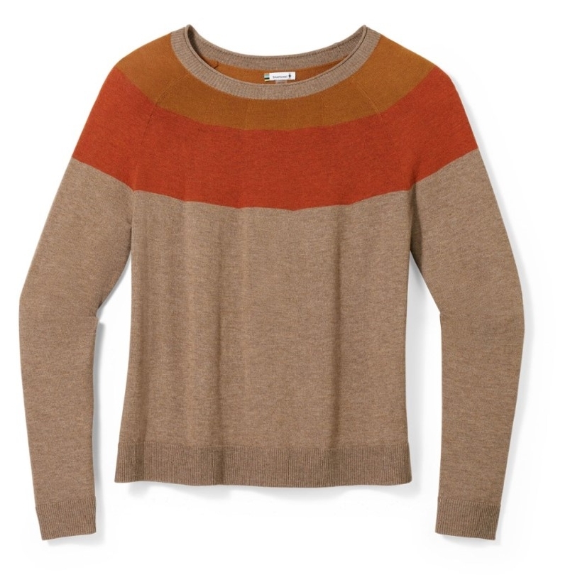 Smartwool Edgewood Pullover Mit Rundem Farbblock Damen Flint Rei Coop