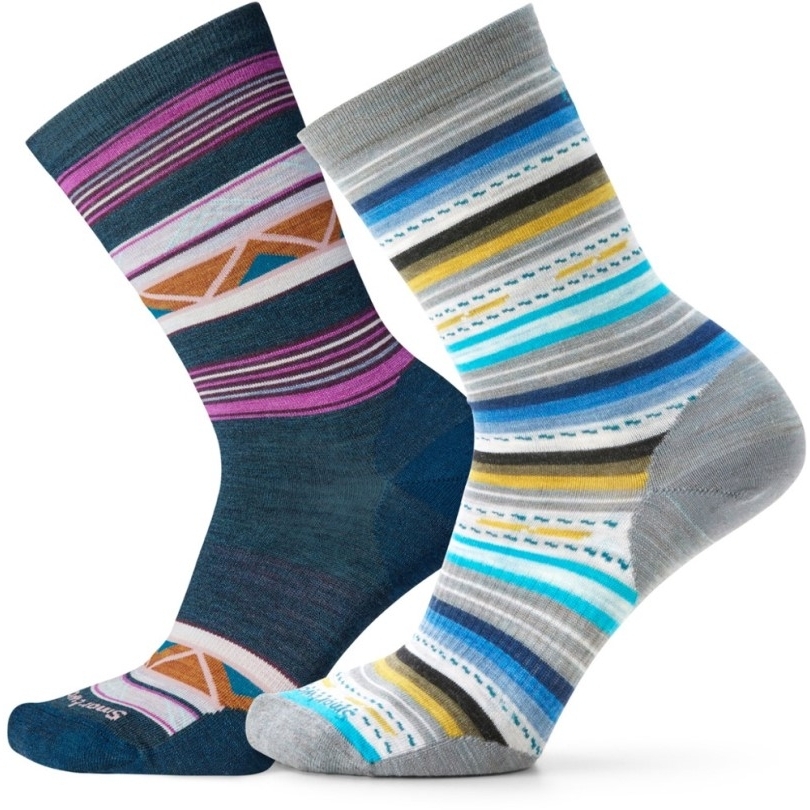 Smartwool Everyday Zig Zag/Margarita Crew Socks Damen 2 Paar Rei Co-op Blue