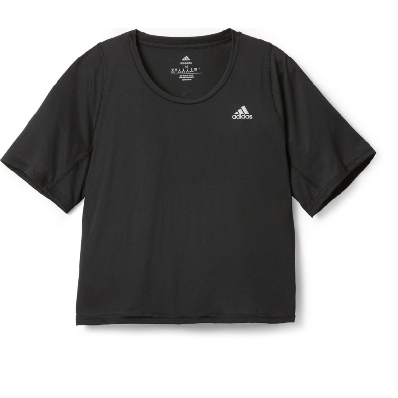 Schwarz Rei Coop Adidas Fast Crop T-shirt Damen