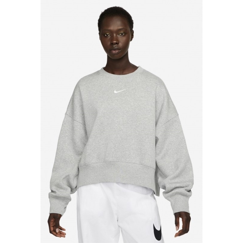 Graues Nike Sportswear Phoenix Fleece übergroßes Rundhals-sweatshirt Damen Rei Coop