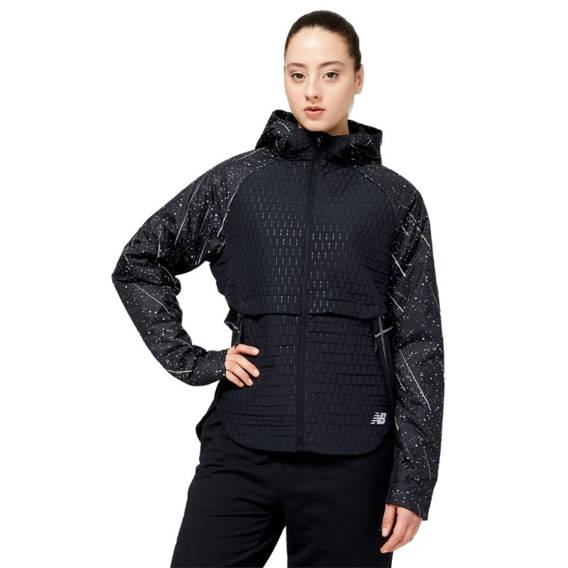 Schwarze New Balance Reflektierende Impact Run Jacke Damen Rei Coop