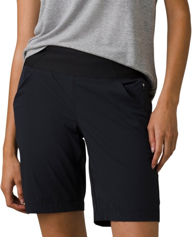 Schwarze Rei Coop Prana Koen Shorts Mit Flacher Front Damen