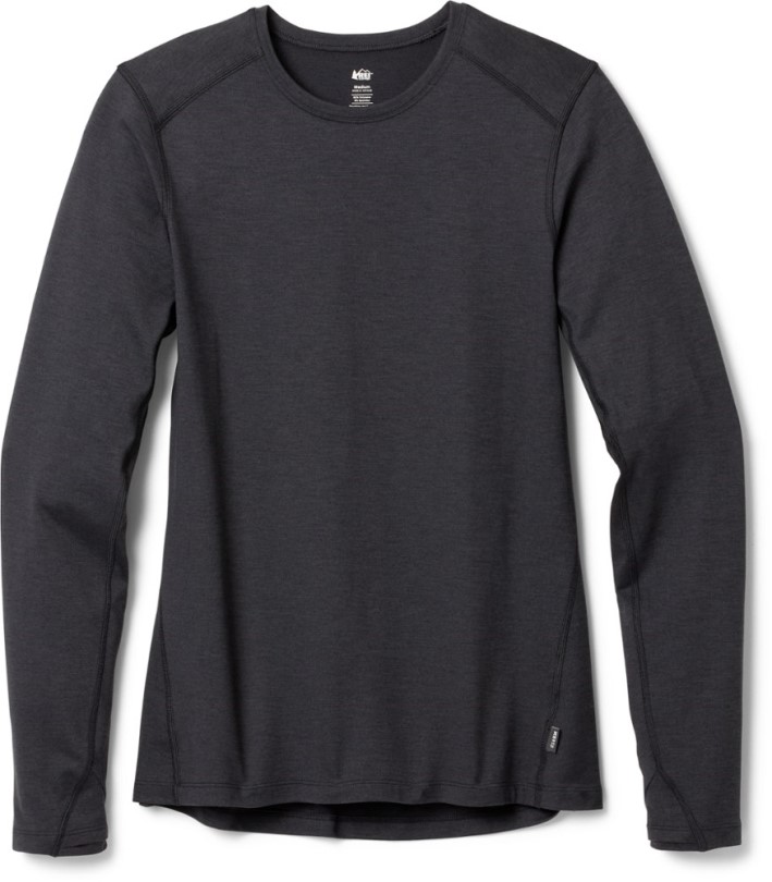 Black Rei Coop Mittelschweres Langarm-baselayer-oberteil Damen