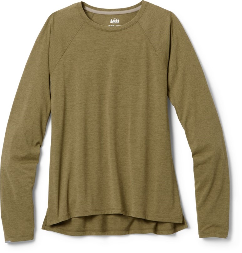Grün Rei Coop Schnellland Langarm Lauf T-shirt Damen