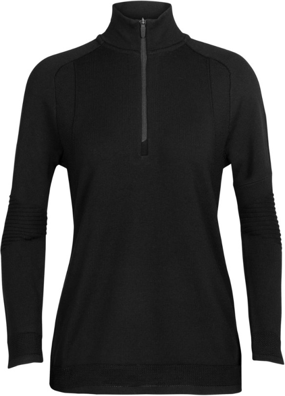 Rei Coop Black Icebreaker Zoneknit Langärmliges Oberteil Mit Halbem Reißverschluss Damen
