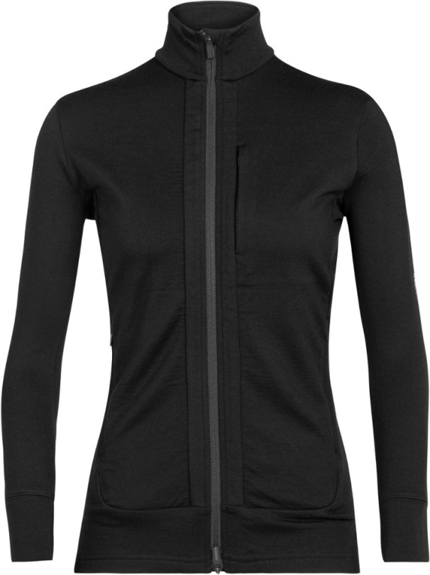 Schwarz Rei Coop Icebreaker Quanten Iii Langarm-sweatshirt Mit Reißverschluss Damen