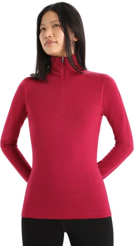 Rei Co-op Cherry Icebreaker 260 Tech Langarm-Baselayer-Oberteil Mit Halbem Reißverschluss Für Damen