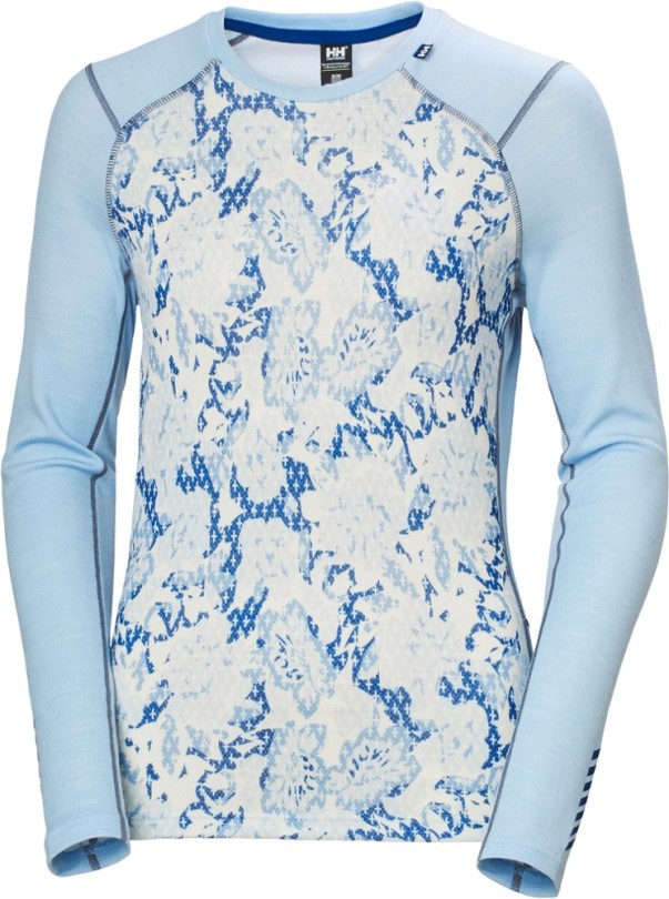 Rei Coop Helly Hansen Lifa Mittelschweres Merino-oberteil Mit Grafik-crew Damen Baby Trooper Geblümt
