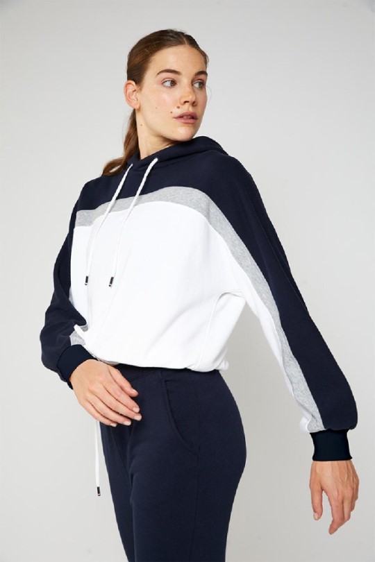 Rei Coop Navy Fourlaps Rush Pullover Hoodie Frauen