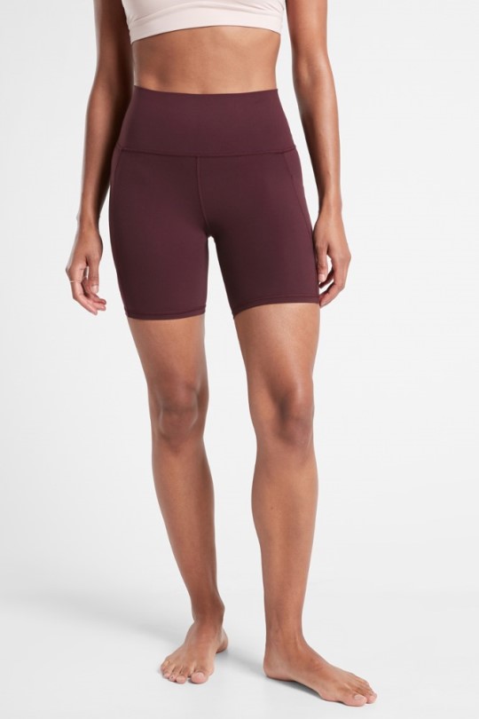 Athleta Salutation Stash Pocket Shorts Damen 7 Schrittlänge Rei Co-op Spiced Cabernet