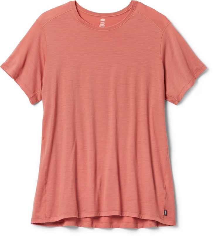Rose Mauve Rei Co-op Merino 185 Base Layer Top Damen Übergrößen