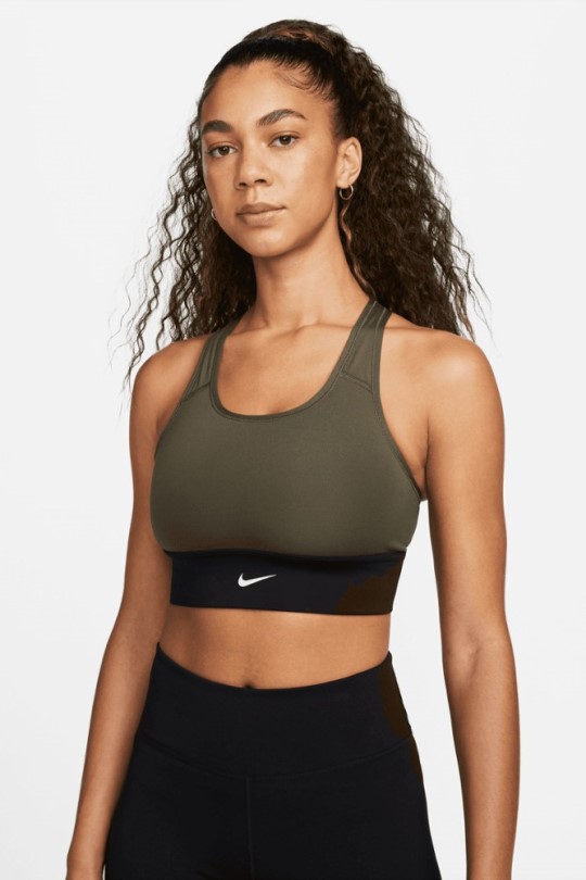 Rei Coop Nike Swoosh Langer BH Schwarz