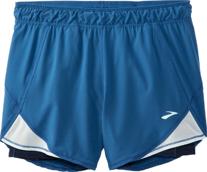 Brooks Chaser 5 2-in-1 Shorts Damen Rei Coop Blau
