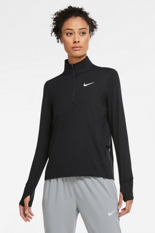 Black Rei Coop Nike Element Laufoberteil Mit Halbem Reißverschluss Damen