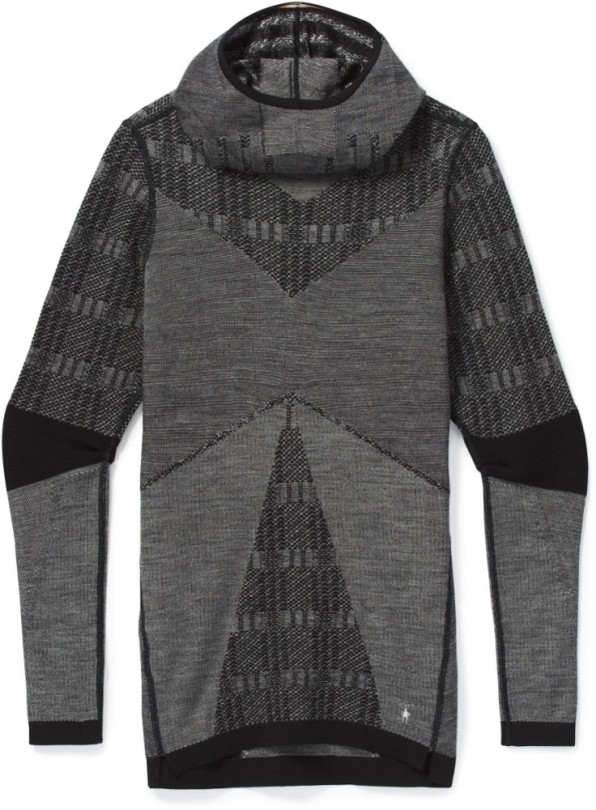 Rei Coop Smartwool Intraknit Thermal Max Merino Pattern Baselayer Hoodie Damen Schwarz