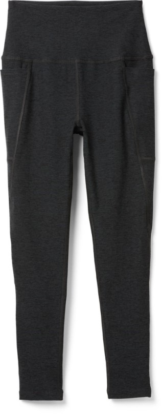 Yoga Spacedye Aus Der Tasche Hoch Taillierte Midi Leggings Damen Rei Coop Darkest Night