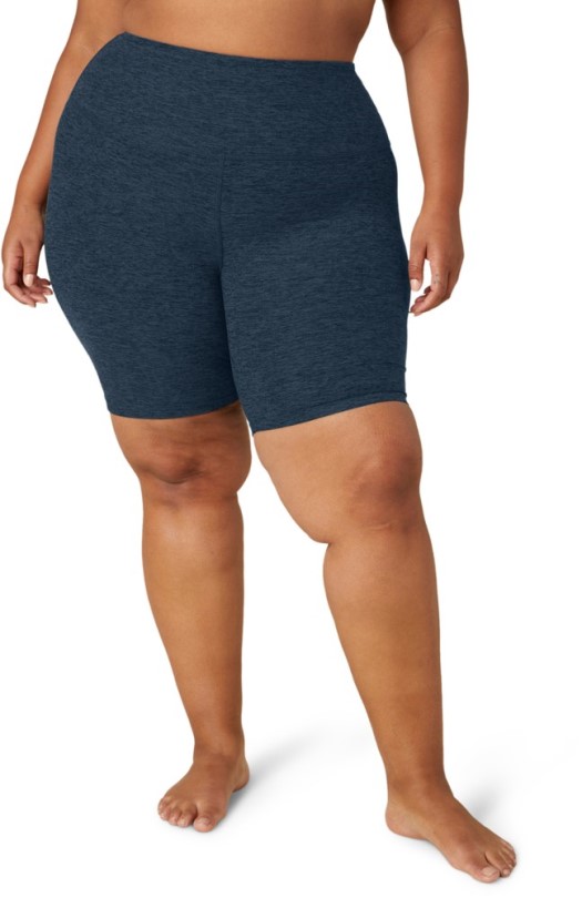 Navy Rei Co-op Beyond Yoga Spacedye Bikershorts Mit Hoher Taille Für Damen In Großen Größen