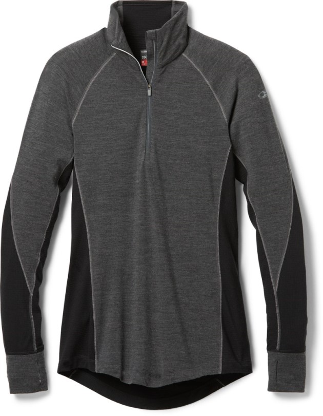 Black Rei Coop Icebreaker 260 Zone Half-zip Baselayer Top Damen