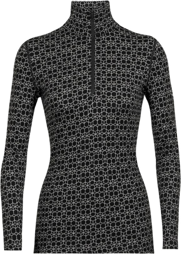 Icebreaker 250 Vertex Base Layer Top Mit Halbem Reißverschluss Damen Black Rei Co-op