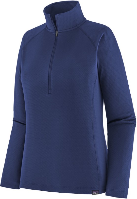 Rei Coop Blue Patagonia Capilene Mittelschweres Unterhemd Mit Reißverschluss Am Hals Damen