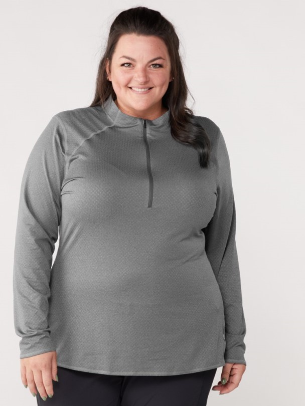 Asphalt Rei Coop Leichtes Baselayer-oberteil Mit Halbem Reißverschluss Damen Große Größen
