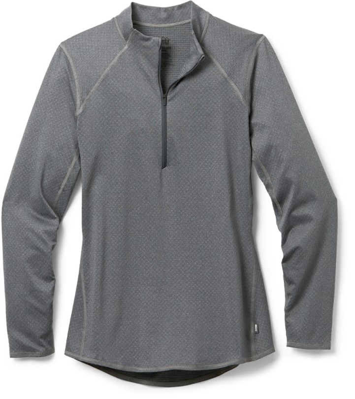 Asphalt Rei Coop Leichtes Baselayer-oberteil Mit Halbem Reißverschluss Damen
