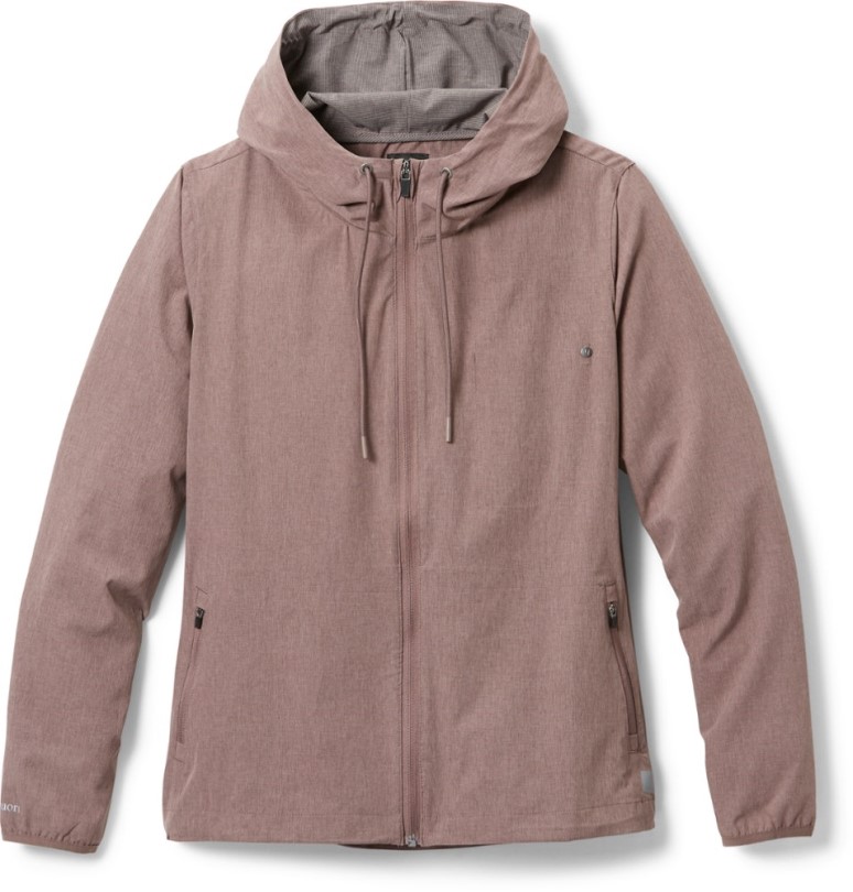 Haselnussbraune Leinenstruktur Rei Coop Vuori Outdoor-sneaker-shelljacke Damen