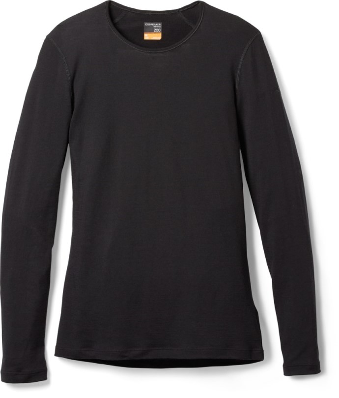 Icebreaker 200 Oasis Crew Top Damen Schwarz Rei Co-op