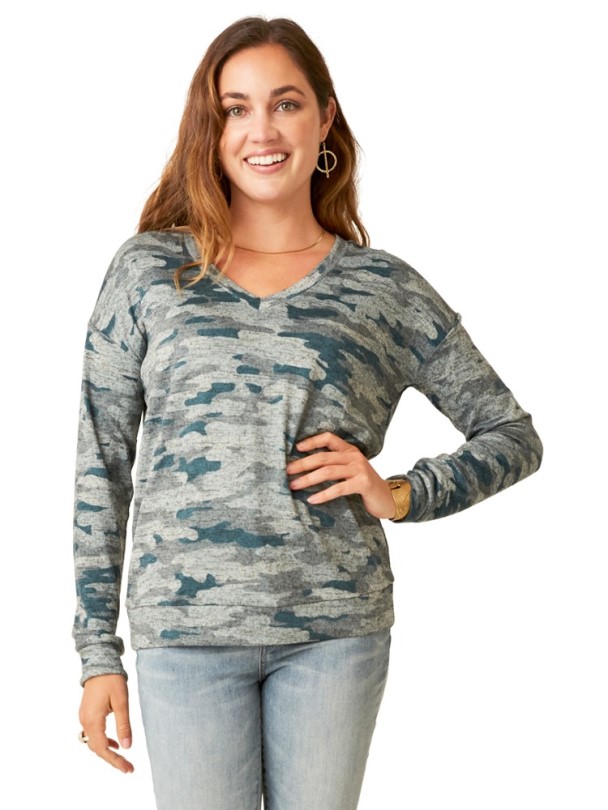 Camo Rei Coop Carve Designs Leland Top Damen