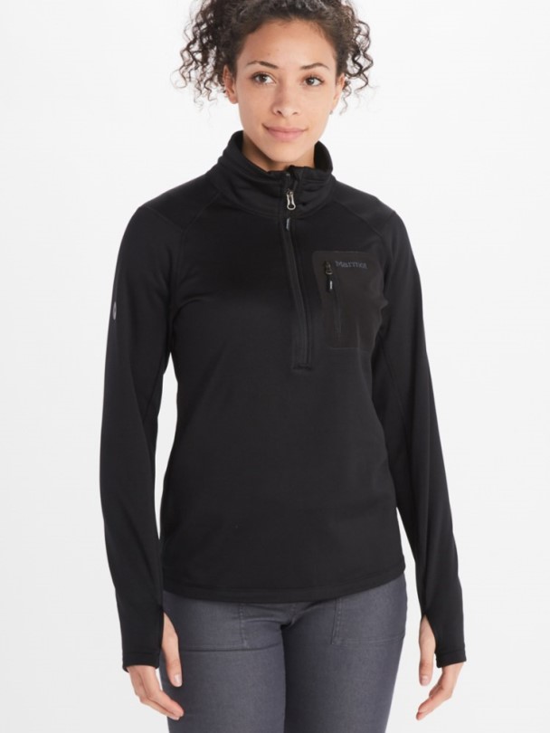 Rei Coop Black Marmot Olden Polartec Half-zip Pullover Damen