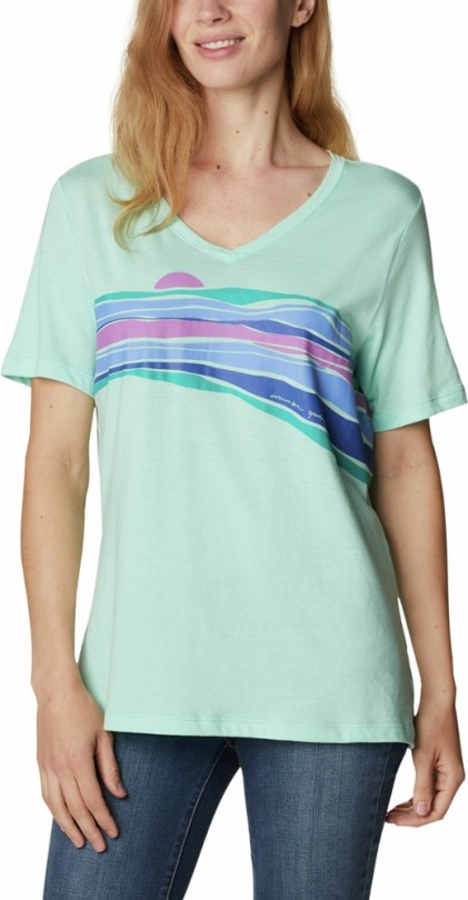 Rei Coop Columbia Bluebird Day Entspanntes V-halshemd Damen Mint Cay