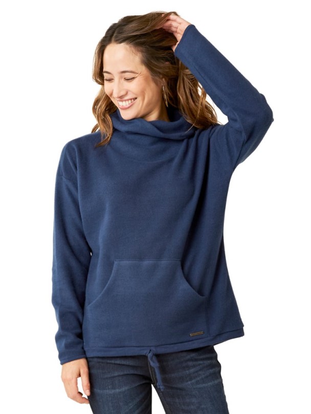 Carve Designs Rowayton Pullover Mit Wasserfallausschnitt Damen Rei Coop Navy