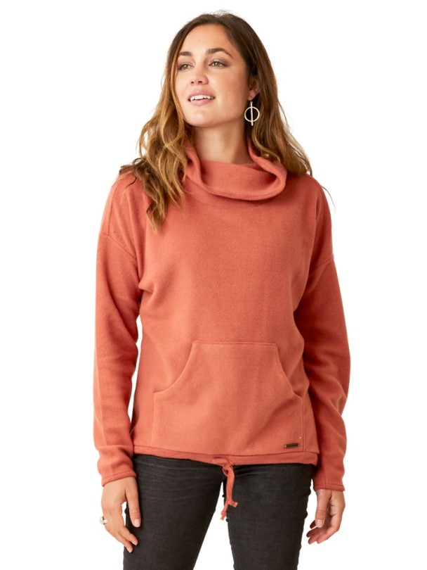 Carve Designs Rowayton Pullover Mit Wasserfallausschnitt Damen Red Clay Rei Co-op