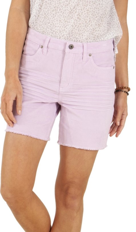 Carve Designs Oahu Hi Rise Shorts Damen Schrittlänge 6 Flieder Rei Co-op