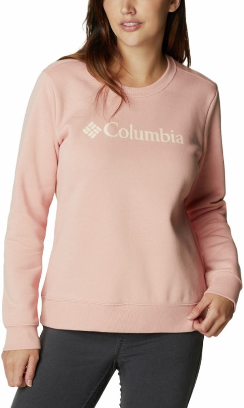 Faux Pink Rei Co-op Columbia Logo Crew Top Damen