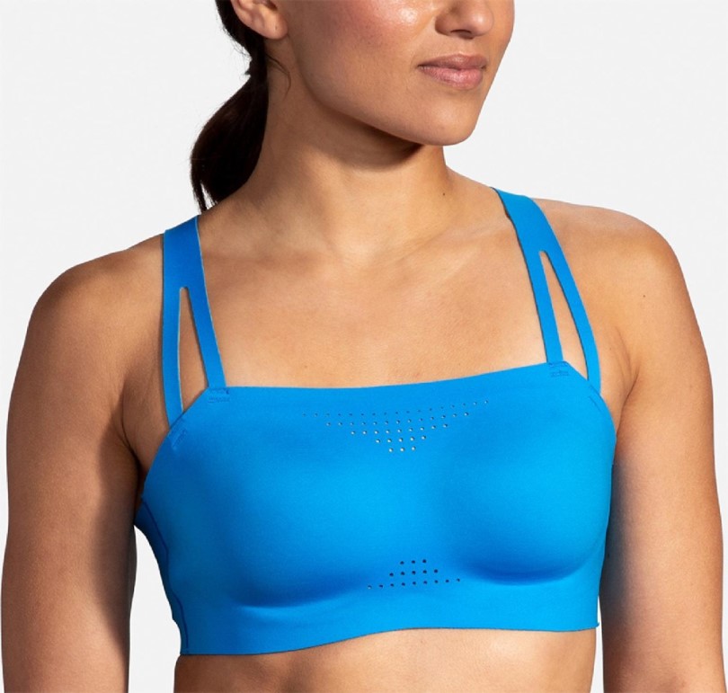 Brooks Dare Criss Cross Run BH Damen Rei Coop Blau