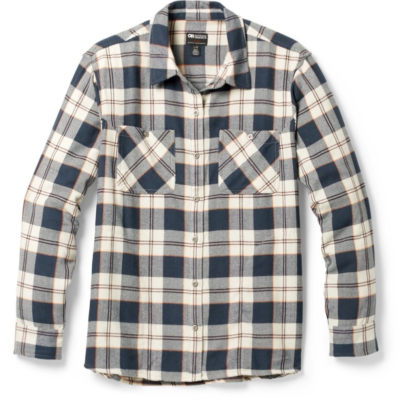 Rei Co-op Sand Kariert Outdoor Forschung Feedback Flanellhemd Damen