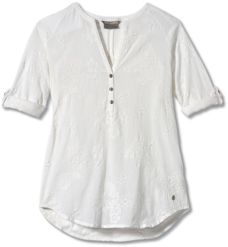 Rei Coop Weiß Royal Robbins Oasis Tunika Ii 3/4-ärmel Top Damen